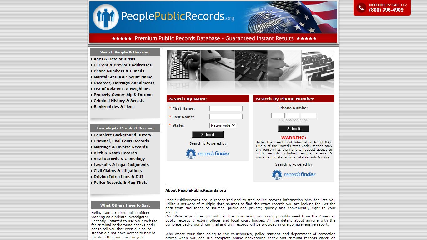 PeoplePublicRecords.org - People Records Search | Background Check Online